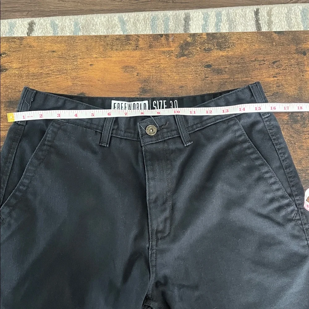 free world Black Casual flat front men’s Shorts